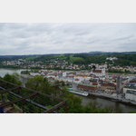 Blick vom Aussichtspunkt Veste Oberhaus auf Passau