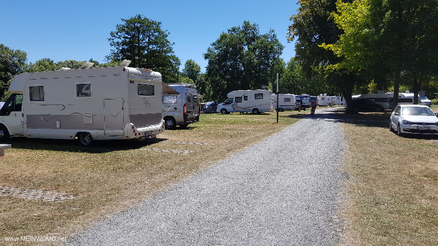  RV parking areas with grass grid lanes