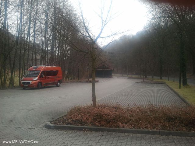 Parkplatz bei Burg Hardenberg