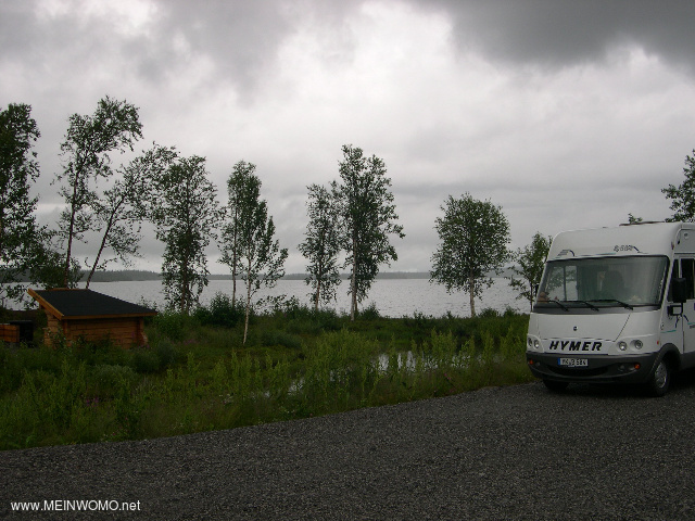  Emplacement juste avant Vilhelmina Rsele sur la B90 dans un lieu de pche au bord du lac