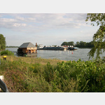 Die Schiffsmhle und der Schiffsverkehr auf dem Rhein