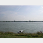 Blick bers Wasser nach Werkendam