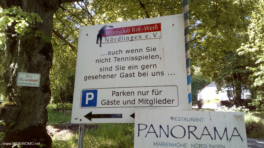 Parkplatz nur fr Gste