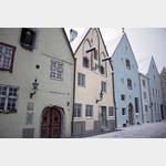 Tallinn Drei Schwestern, Historische Lagerhuser und Wohnhuser aus dem 15. Jahrhundert.