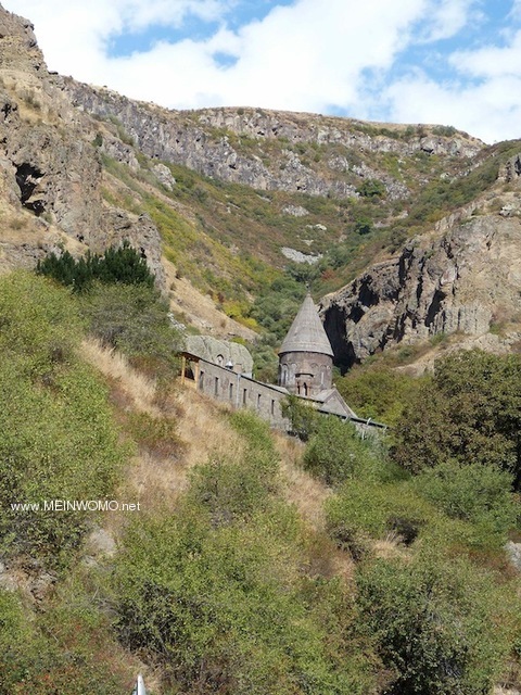  At the end of the gorge, the monastery is located.