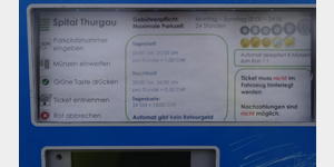 Ticketautomat mit den Gebhren