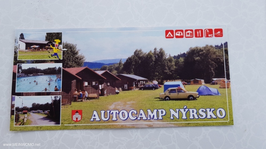 Historische Postkarte von dem Campingplatz 