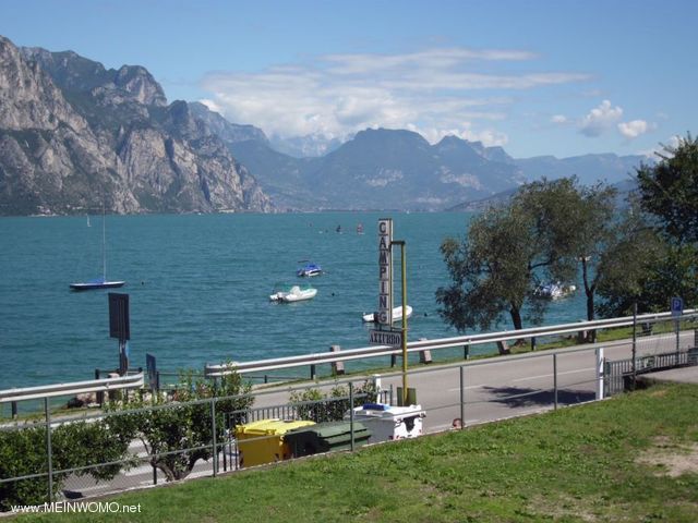 View from campsite on Lake Garda and Limone