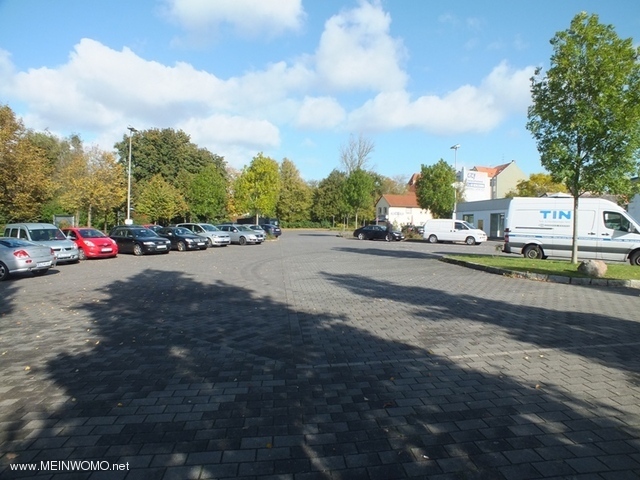 900 parking lot at the castle moat Schleswig