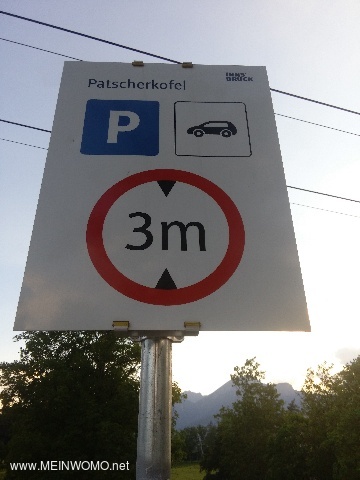 Parkplatz fr PKW 