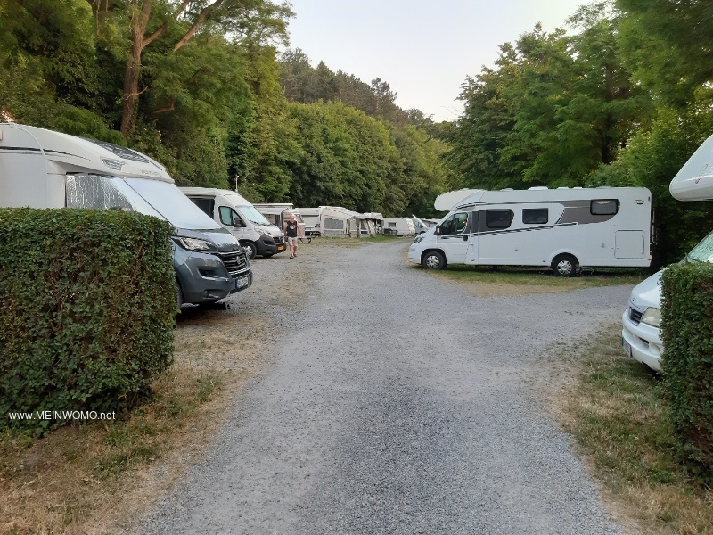 The campsite seen from the entrance. (06. 2023)