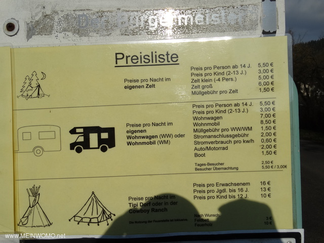 Preise Campingplatz Neckargerach