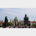 Prag 2016 - Blick auf den Altstdter Brckenturm von der Karlsbrcke aus