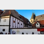 11/16 Quedlinburg: Stnderbau, die Lnge des Baumstamms bestimmte die Etagenanzahl.