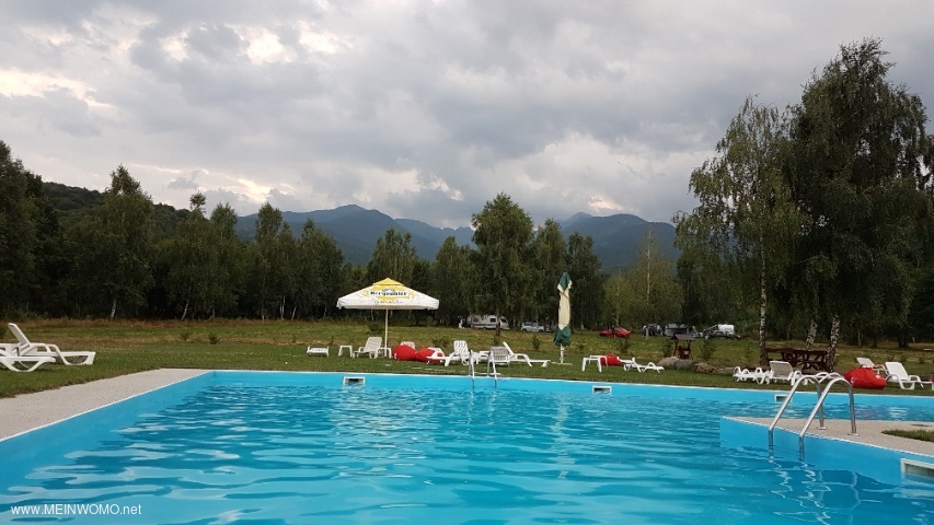  View from the swimming pool to the pitches   