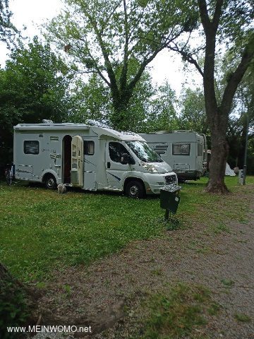 In het achterste gedeelte van de camping