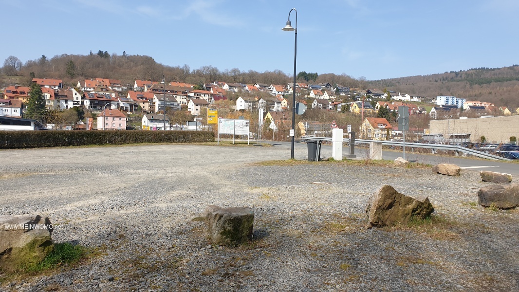 also bad gravel, why not paved like the other car parking spaces?