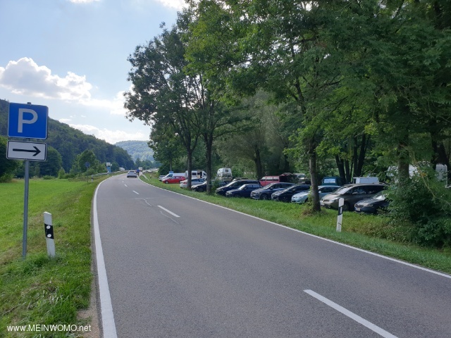 Parkeerplaats voor wandelaars aan de Hohenglckssteig via ferrata