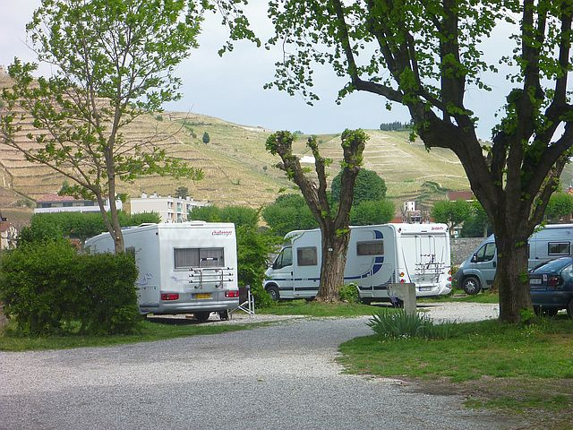 terrain de camping@Tournon Stadtmitte