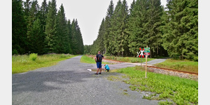 Schneck: Wanderweg Erzgebirgkamm Richtung Bikerstation