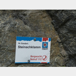 "Steinachklamm"- Schild