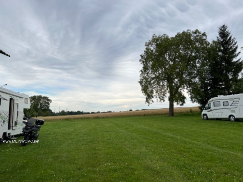 Vue des places de parking