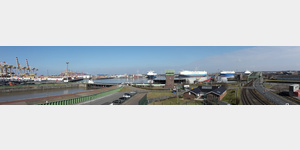 Panoramabild Containerhafen