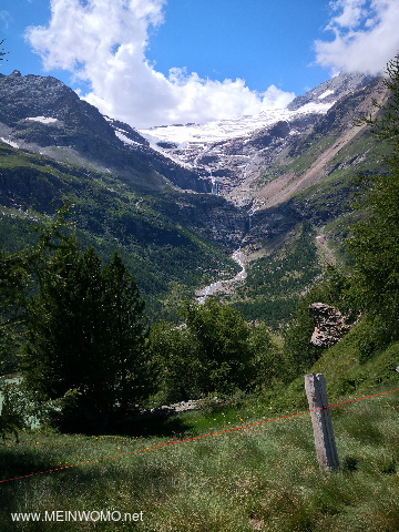 Blick von Alp Grm auf den Pal-Gletscher