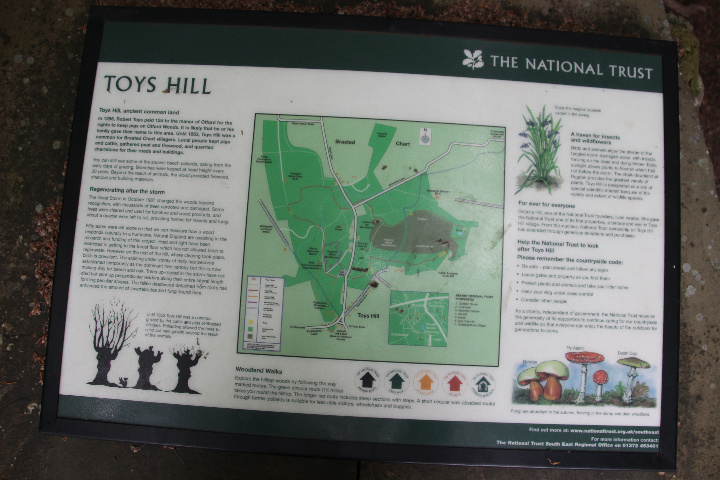  Onsite notice board to hiking area Toys Hill