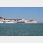 Blick von der Mole in den Hafen von Dover