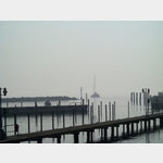 Hafeneinfahrt in Damp morgens 6 Uhr