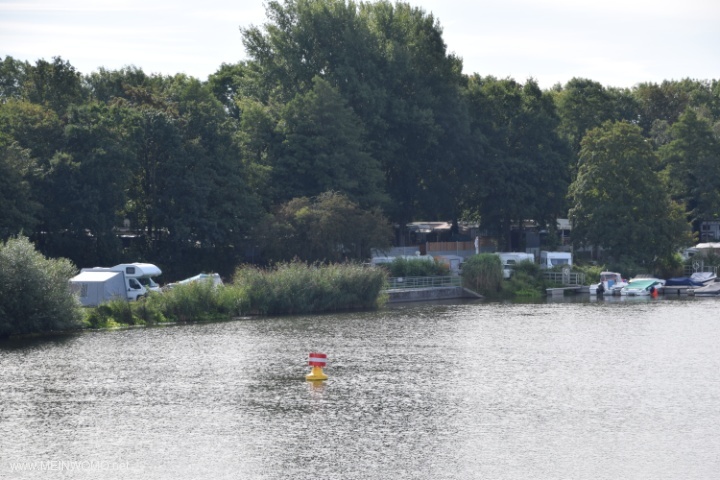 Camping site on the banks of the Weser